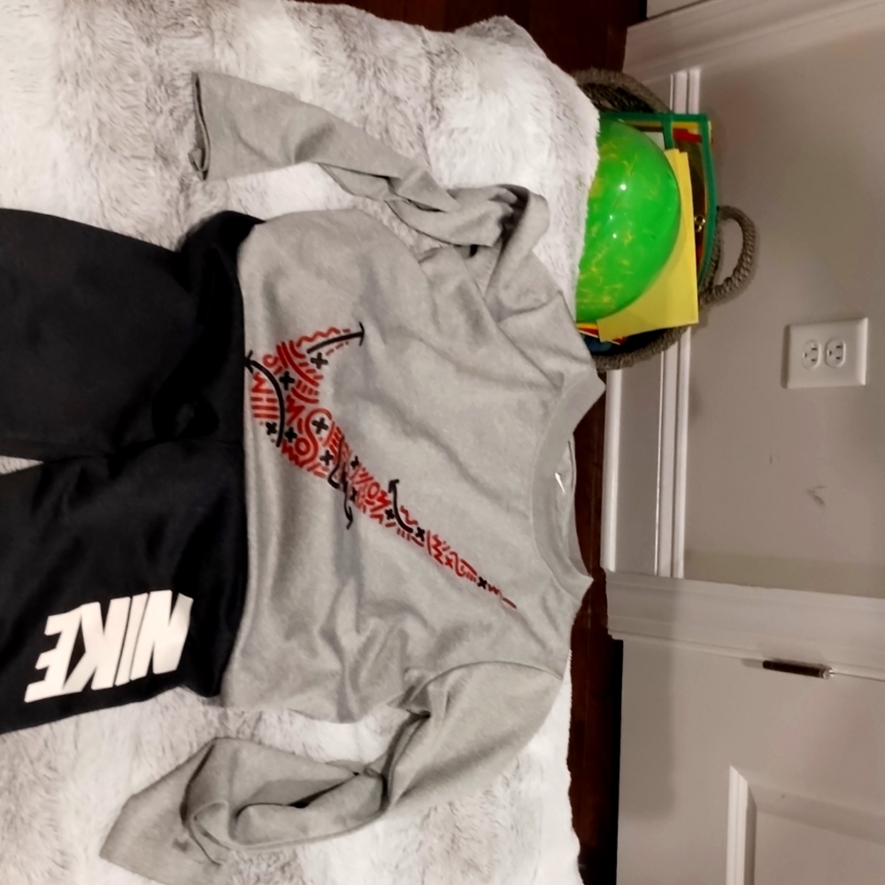 Nike boys shirt and sweats... Shirt is short for a size 6 pants are a 4t...
